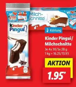 Lidl Kinder Pingui/ Milchschnitte Angebot