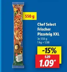 Lidl Chef Select Frischer Pizzateig XXL Angebot