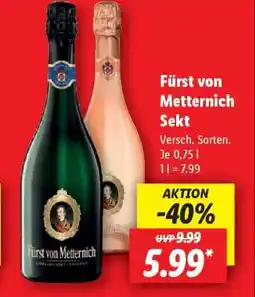Lidl FÜRST VON METTERNICH Sekt Angebot