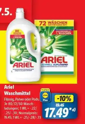 Lidl Ariel Waschmittel Angebot