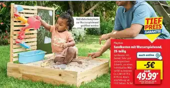 Lidl Playtive Sandkasten mit Wasserspielwand, 28-teilig Angebot
