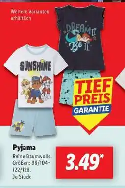 Lidl Pyjama Angebot