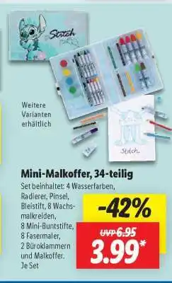 Lidl Mini-Malkoffer, 34-teilig Angebot