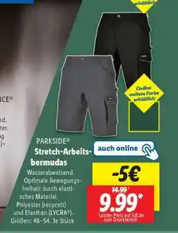 Lidl PARKSIDE Stretch-Arbeits-bermudas Angebot