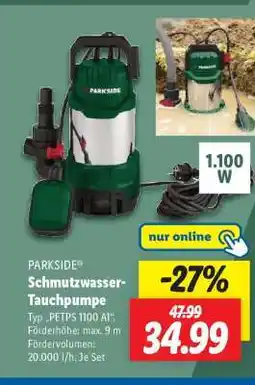 Lidl PARKSIDE Schmutzwasser-Tauchpumpe Angebot