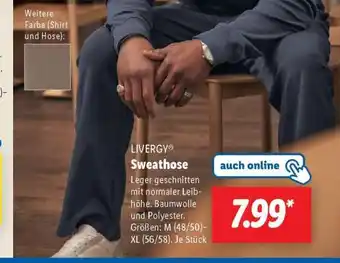 Lidl LIVERGY Sweathose Angebot