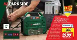 Lidl PARKSIDE Tragbarer Kompressor mit digitaler Anzeige Angebot