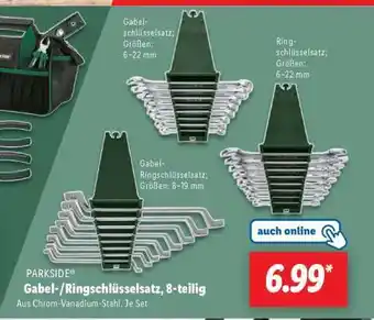 Lidl PARKSIDE Gabel-/Ringschlüsselsatz, 8-teilig Angebot