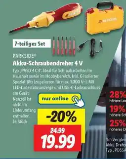 Lidl PARKSIDE Akku-Schraubendreher 4 V Angebot