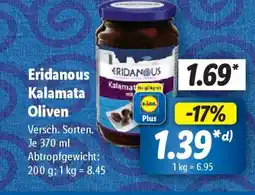 Lidl Eridanous Kalamata Oliven Angebot