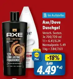 Lidl Axe/Dove Duschgel Angebot