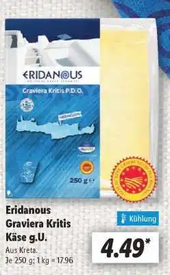 Lidl Eridanous Graviera Kritis Käse g.U Angebot