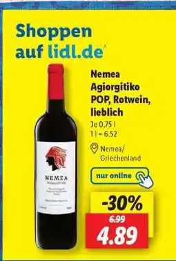 Lidl Nemea Agiorgitiko POP, Rotwein, lieblich Angebot