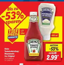 Lidl Heinz Tomatenketchup/ Mayonnaise Das Original Angebot