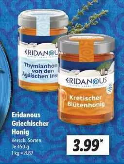 Lidl Eridanous Griechischer Honig Angebot