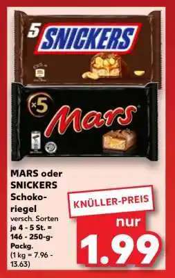 Kaufland MARS oder SNICKERS Schokoriegel Angebot