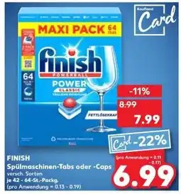 Kaufland FINISH Spülmaschinen- Tabs oder -Caps Angebot