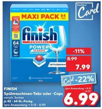 Kaufland FINISH Spülmaschinen- Tabs oder -Caps Angebot