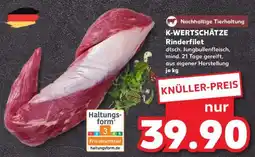 Kaufland K-WERTSCHÄTZE Rinderfilet Angebot