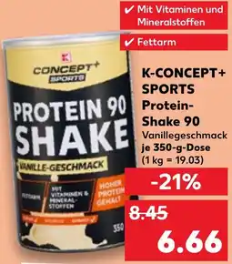 Kaufland K-CONCEPT+ SPORTS Protein Shake 90 Angebot