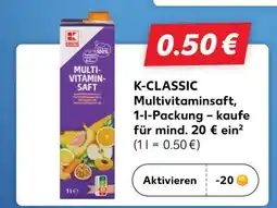 Kaufland K-CLASSIC Multivitaminsaft, 1-l-Packung Angebot