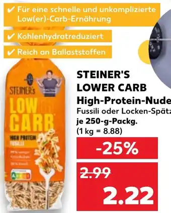 Kaufland STEINER'S LOWER CARB High-Protein-Nudeln Angebot