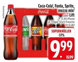 Edeka Coca-Cola, Fanta, Sprite, mezzo mix, Lift Angebot
