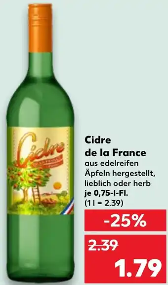 Kaufland Cidre de la France Angebot