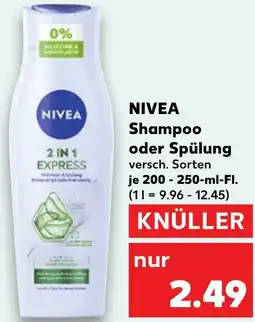 Kaufland NIVEA Shampoo oder Spülung Angebot