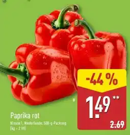 Aldi Nord Paprika rot Angebot