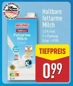 Aldi Nord Haltbare fettarme Milch Angebot