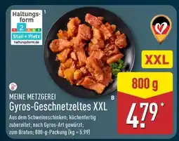 Aldi Nord MEINE METZGEREI Gyros-Geschnetzeltes XXL Angebot