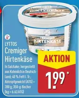 Aldi Nord LYTTOS Cremiger Hirtenkäse Angebot