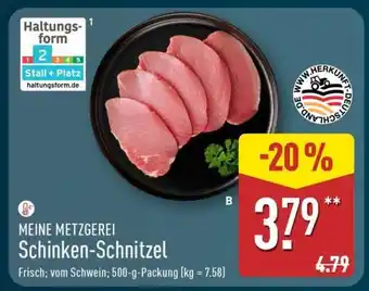 Aldi Nord MEINE METZGEREI Schinken­ Schnitzel Angebot