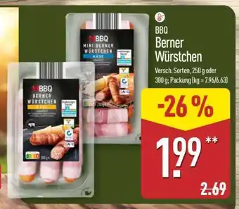 Aldi Nord BBQ Berner Würstchen Angebot