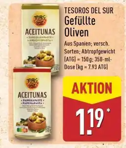 Aldi Nord TESOROS DEL SUR Gefüllte Oliven Angebot