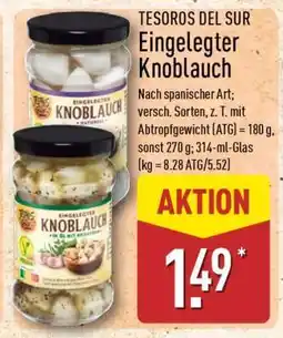Aldi Nord TESOROS DEL SUR Eingelegter Knoblauch Angebot