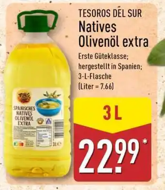 Aldi Nord TESOROS DEL SUR Natives Olivenöl extra Angebot