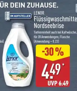 Aldi Nord LENOR Flüssigwaschmittel Nordseebrise Angebot