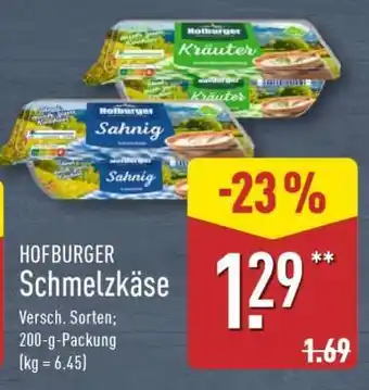Aldi Nord HOFBURGER Schmelzkäse Angebot