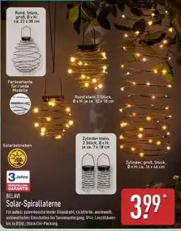 Aldi Nord BELAVI Solar-Spirallaterne Angebot