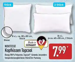 Aldi Nord NOVITESSE Kopfkissen Topcool Angebot