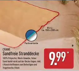 Aldi Nord CRANE Sandfreie Stranddecke Angebot