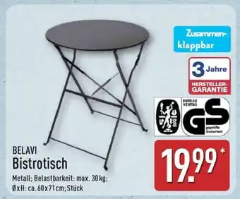 Aldi Nord BELAVI Bistrotisch Angebot