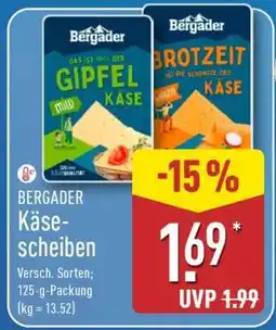 Aldi Nord BERGADER Käse-scheiben Angebot