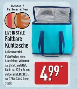 Aldi Nord LIVE IN STYLE Faltbare Kühltasche Angebot