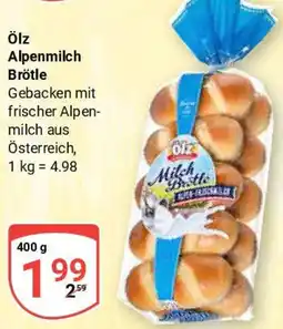 Globus Ölz Alpenmilch Brötle Angebot