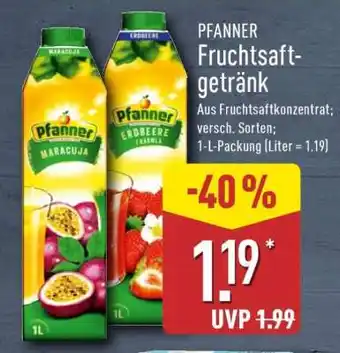 Aldi Nord PFANNER Fruchtsaftgetränk Angebot