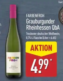 Aldi Nord FARBENFROH Grauburgunder Rheinhessen QbA Angebot