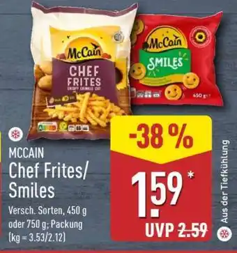 Aldi Nord MCCAIN Chef Frites/Smiles Angebot